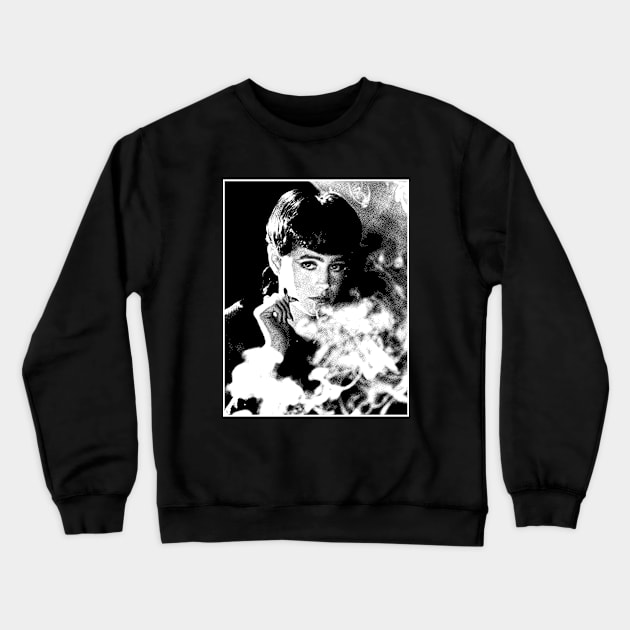 Rachel smoke - Blade Runner Crewneck Sweatshirt by The Sarah Gibs